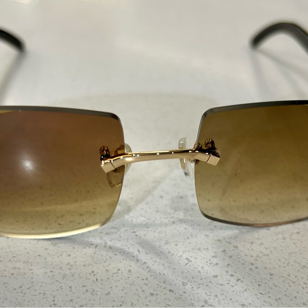 Signature C de Cartier sunglasses in white horn /Brown